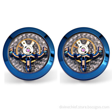 Custom See Through Structure 316L Stainless Steel Suit Shirt Cufflinks For Men